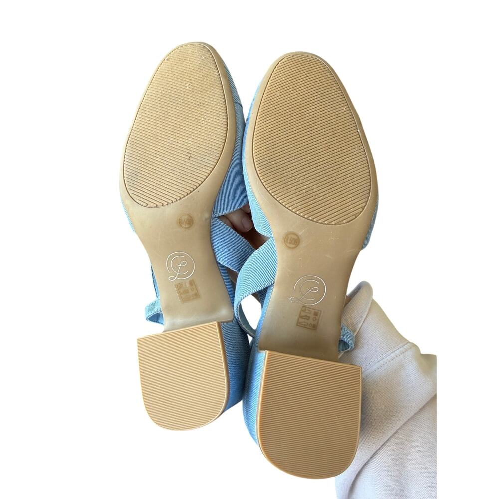 Chinese Laundry Women's Blue Rozie Denim Slingback Pumps Size 8.5M - Picture 11 of 11